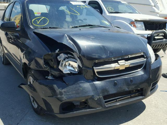 KL1TD5DE8BB189578 - 2011 CHEVROLET AVEO LS BLACK photo 9