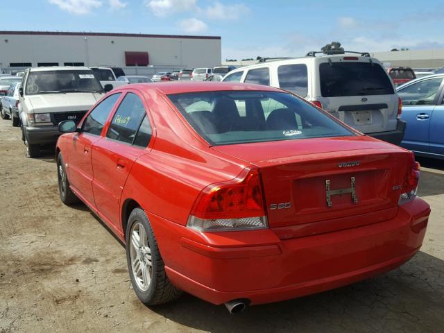 YV1RS592162516233 - 2006 VOLVO S60 2.5T RED photo 3