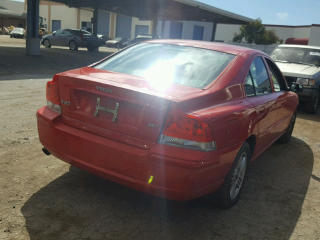 YV1RS592162516233 - 2006 VOLVO S60 2.5T RED photo 4