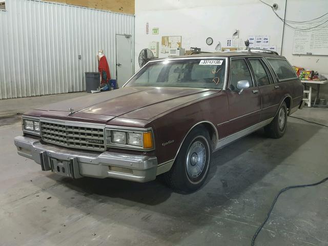 1G1AN35HXBJ103650 - 1981 CHEVROLET CAPRICE CL MAROON photo 2