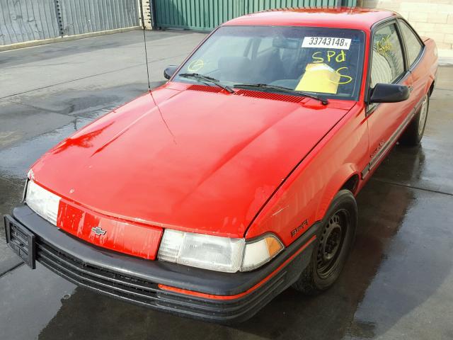 1G1JC14T1P7297246 - 1993 CHEVROLET CAVALIER R RED photo 2