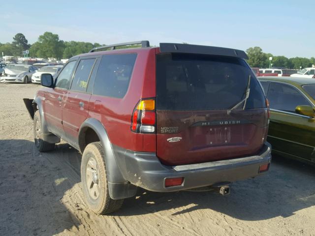 JA4LS31R52P007018 - 2002 MITSUBISHI MONTERO SP BURGUNDY photo 3