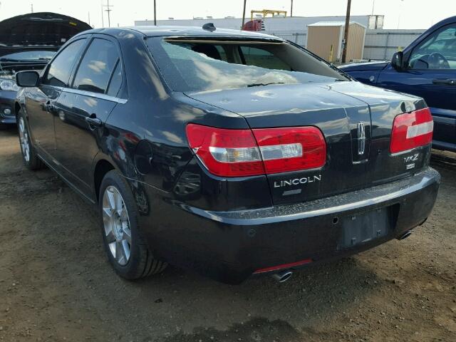 3LNHM28T99R608058 - 2009 LINCOLN MKZ BLACK photo 3