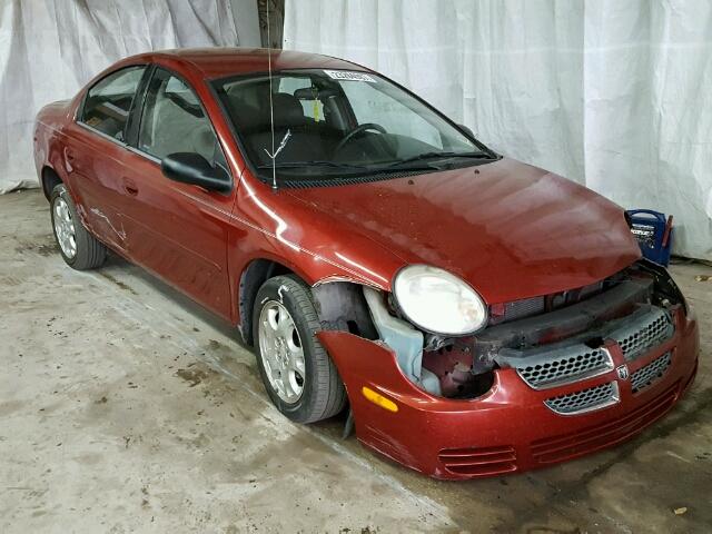 1B3ES56C05D250452 - 2005 DODGE NEON RED photo 1