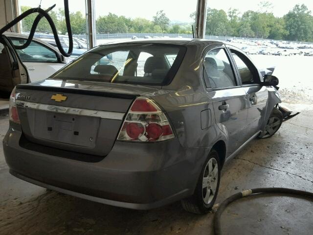 KL1TD5DE9AB063017 - 2010 CHEVROLET AVEO LS GRAY photo 4