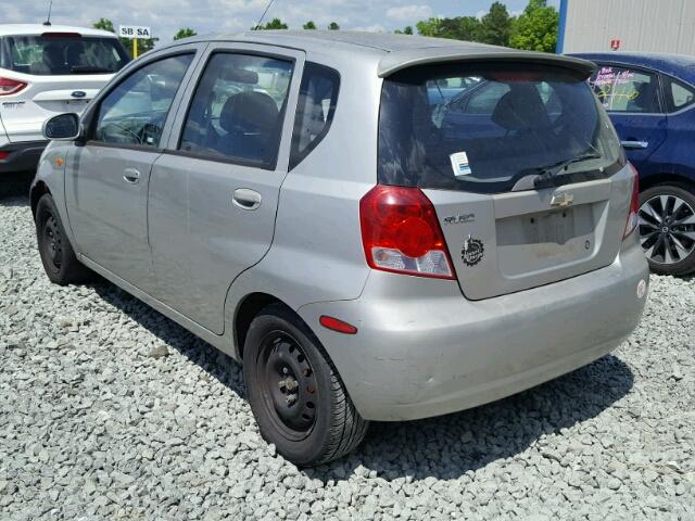 KL1TD62644B168831 - 2004 CHEVROLET AVEO SILVER photo 3