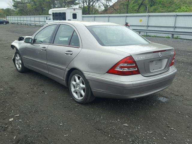 WDBRF81J44F502782 - 2004 MERCEDES-BENZ C 240 4MAT GRAY photo 3