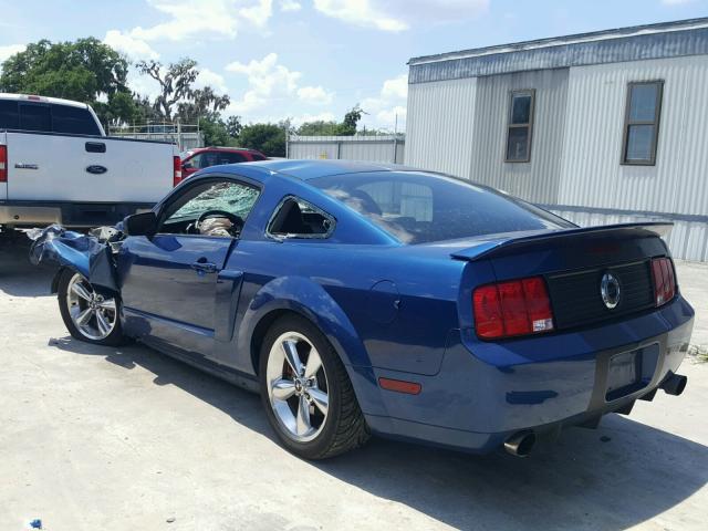 1ZVHT82H075293484 - 2007 FORD MUSTANG GT BLUE photo 3