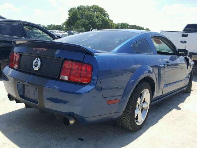 1ZVHT82H075293484 - 2007 FORD MUSTANG GT BLUE photo 4