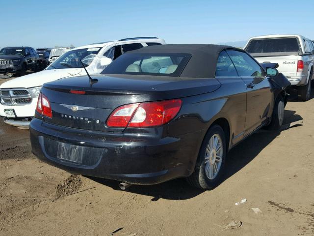 1C3LC45K48N572519 - 2008 CHRYSLER SEBRING BLACK photo 4