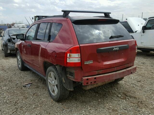 1J4FT47A69D220217 - 2009 JEEP COMPASS SP RED photo 3