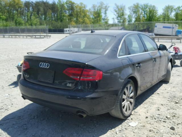 WAULK78KX9N005998 - 2009 AUDI A4 3.2 QUA BLACK photo 4