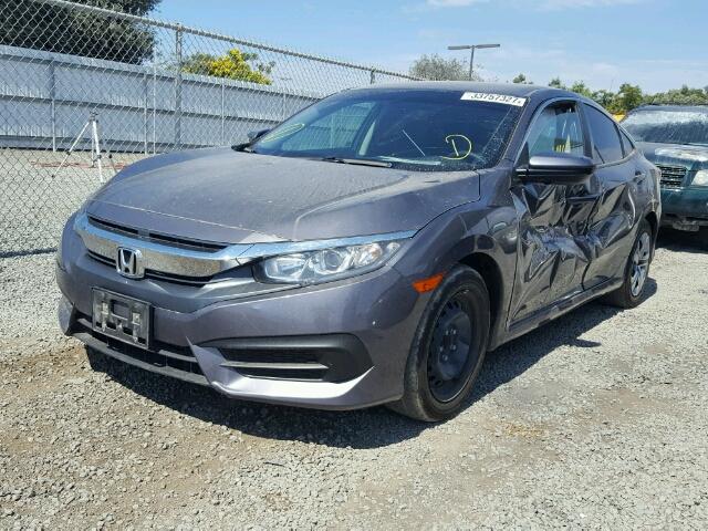 2HGFC2F58GH522088 - 2016 HONDA CIVIC LX GRAY photo 2