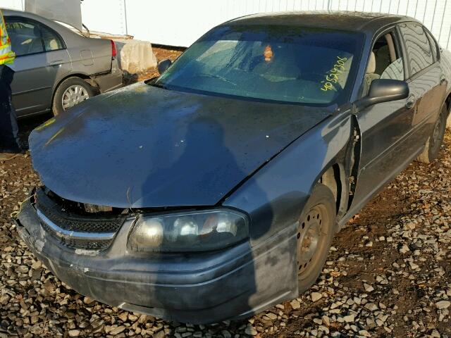 2G1WF52E359127216 - 2005 CHEVROLET IMPALA GRAY photo 2