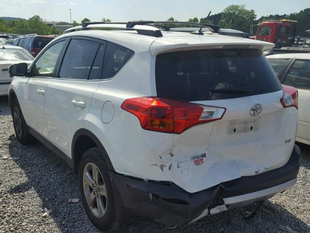 JTMWFREVXFJ038484 - 2015 TOYOTA RAV4 XLE WHITE photo 3