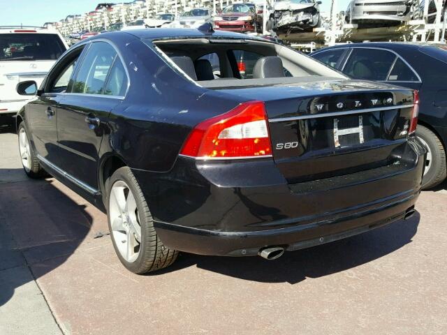 YV1992AH6A1126382 - 2010 VOLVO S80 T6 BLACK photo 3