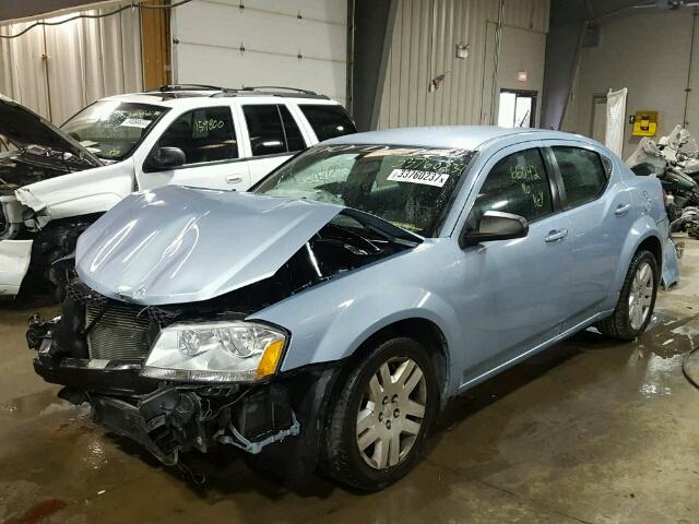 1C3CDZAG6DN750209 - 2013 DODGE AVENGER BLUE photo 2