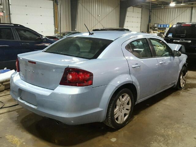 1C3CDZAG6DN750209 - 2013 DODGE AVENGER BLUE photo 4