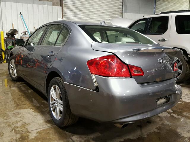 JN1DV6AR5CM860690 - 2012 INFINITI G25 GRAY photo 3