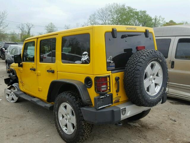 1J4BA5H16BL553764 - 2011 JEEP WRANGLER U YELLOW photo 3