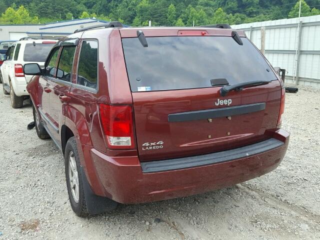 1J8GR48K27C575364 - 2007 JEEP GRAND CHER MAROON photo 3