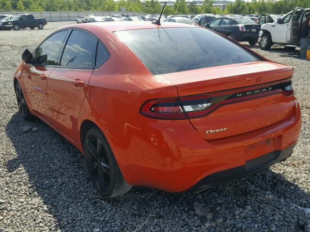 1C3CDFBB4FD276710 - 2015 DODGE DART SXT ORANGE photo 3