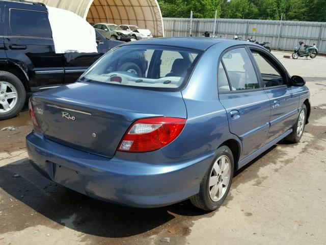 KNADC123126161167 - 2002 KIA RIO BLUE photo 4