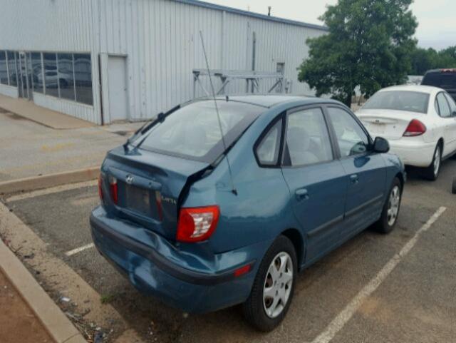 KMHDN56D36U185720 - 2006 HYUNDAI ELANTRA GL BLUE photo 4