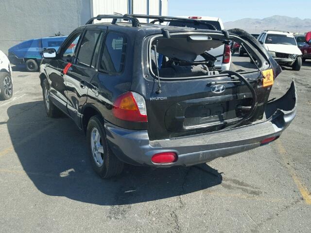 KM8SC13D13U442430 - 2003 HYUNDAI SANTA FE BLACK photo 3