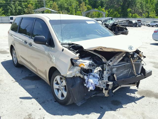 5TDZK3DC7BS127349 - 2011 TOYOTA SIENNA BAS GOLD photo 1