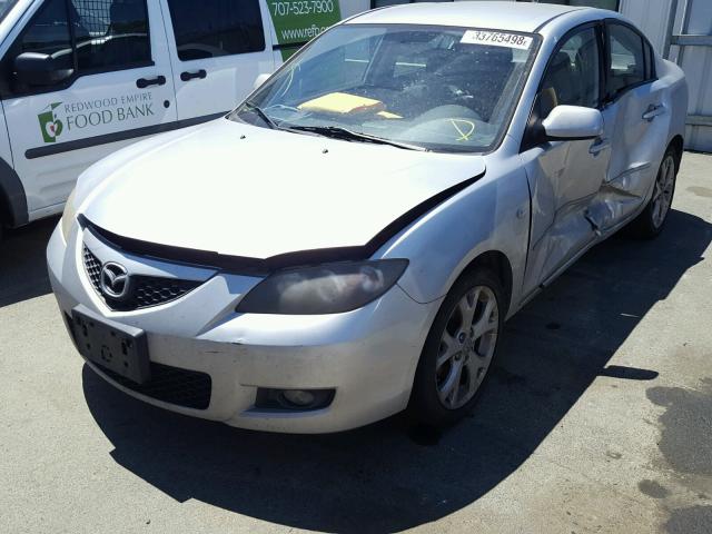 JM1BK32G381139219 - 2008 MAZDA 3 I SILVER photo 2