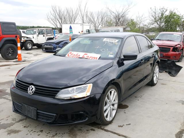 3VW2K7AJ1CM324270 - 2012 VOLKSWAGEN JETTA BASE 黑色 照片 2