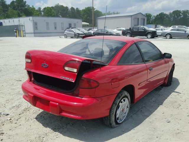 1G1JC1240W7204808 - 1998 CHEVROLET CAVALIER B RED photo 4