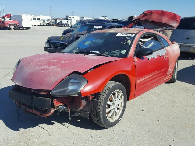 4A3AC44G82E025337 - 2002 MITSUBISHI ECLIPSE GS RED photo 2