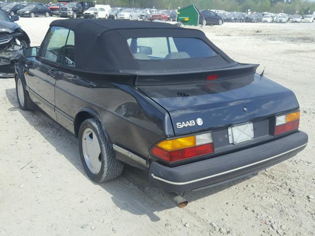 YS3AL76L0N7008841 - 1992 SAAB 900 BLACK photo 3