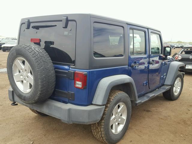 1J4BA3H10AL173080 - 2010 JEEP WRANGLER U BLUE photo 4