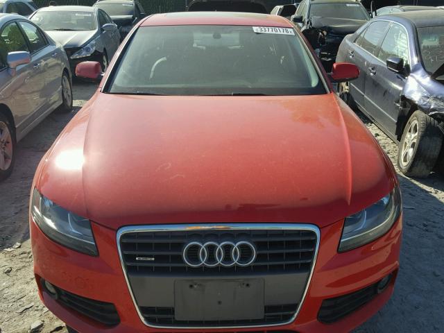 WAUDFAFL7CN020077 - 2012 AUDI A4 PREMIUM RED photo 9