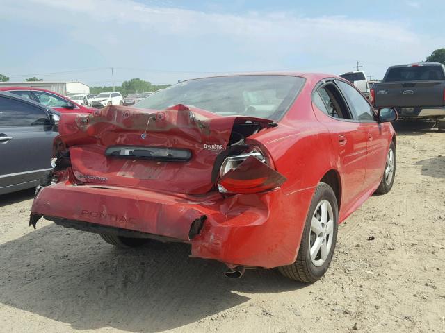 2G2WP552581106669 - 2008 PONTIAC GRAND PRIX RED photo 4