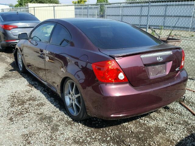 JTKDE177360104950 - 2006 TOYOTA SCION TC BURGUNDY photo 3