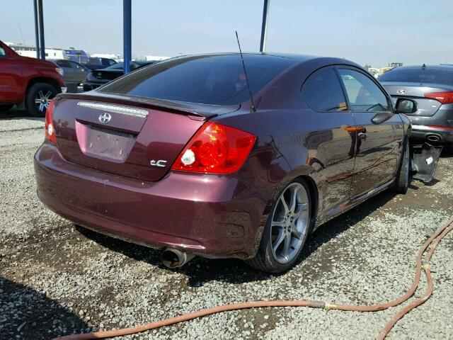 JTKDE177360104950 - 2006 TOYOTA SCION TC BURGUNDY photo 4