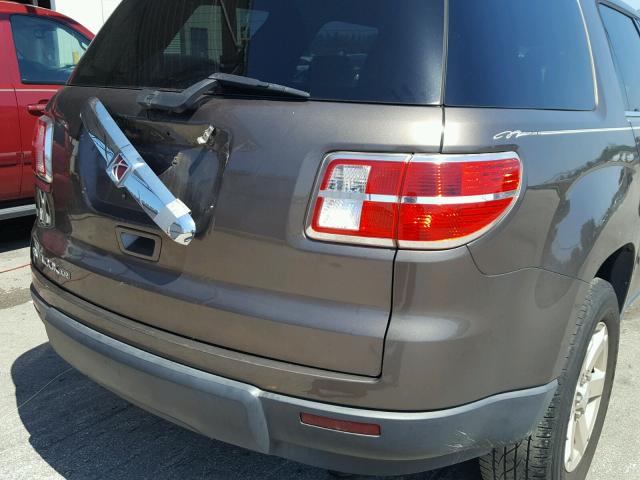 5GZER23D49J197315 - 2009 SATURN OUTLOOK XR თაფლისფერი ფოტო 9