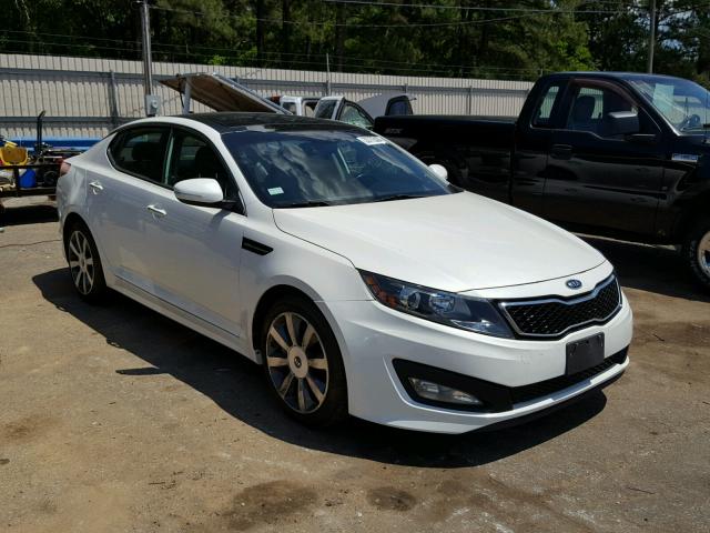 KNAGR4A69B5134359 - 2011 KIA OPTIMA SX WHITE photo 1