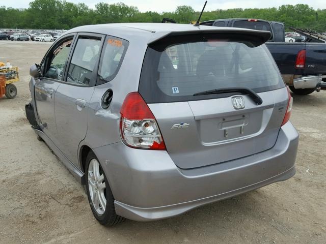 JHMGD38607S066672 - 2007 HONDA FIT S GRAY photo 3