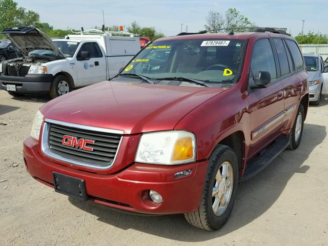 1GKDT13S542382200 - 2004 GMC ENVOY MAROON photo 2