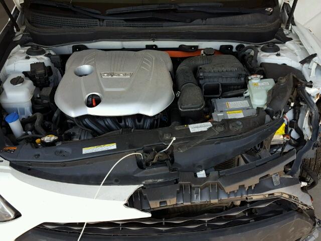 KMHEC4A43FA134974 - 2015 HYUNDAI SONATA HYB WHITE photo 7