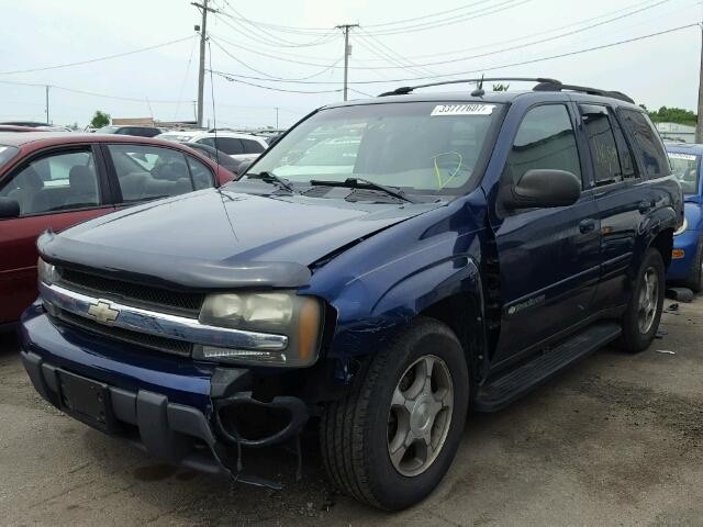 1GNDT13S242421750 - 2004 CHEVROLET TRAILBLAZE BLUE photo 2