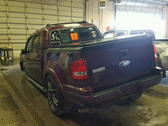 1FMEU33K07UA21423 - 2007 FORD EXPLORER S PURPLE photo 3