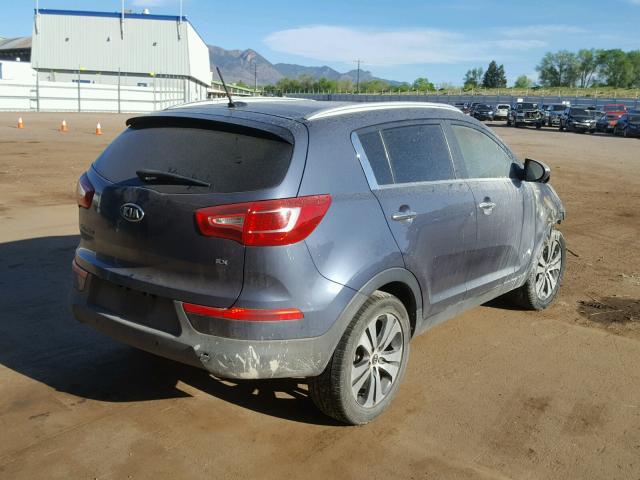 KNDPCCA2XC7181515 - 2012 KIA SPORTAGE E BLUE photo 4