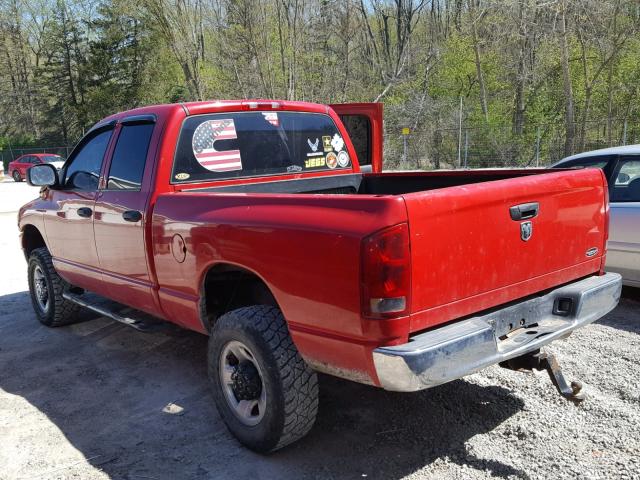 3D7KS28C75G857633 - 2005 DODGE RAM 2500 S RED photo 3