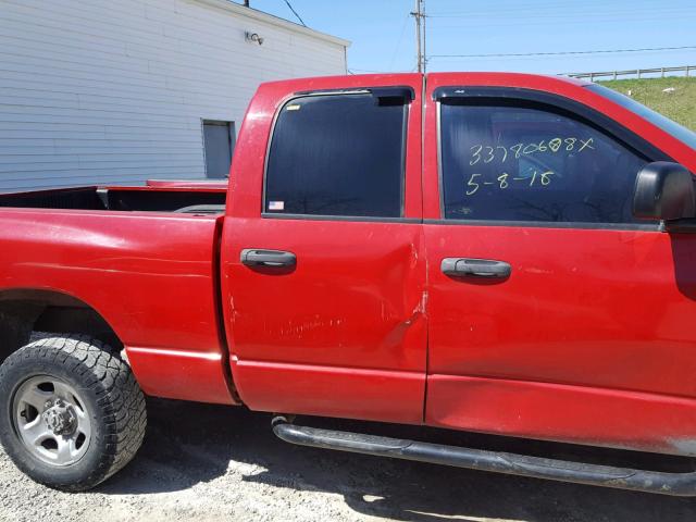 3D7KS28C75G857633 - 2005 DODGE RAM 2500 S RED photo 9